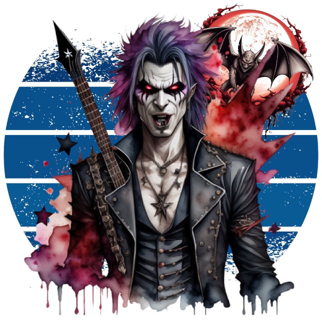 Camiseta Rocker Vampiro (Beyond the Sunset: Where Immortality Reigns.)