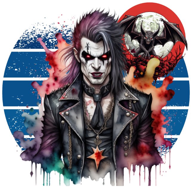 Camiseta Rocker Vampiro (Embrace the Night, Embrace Eternity.)