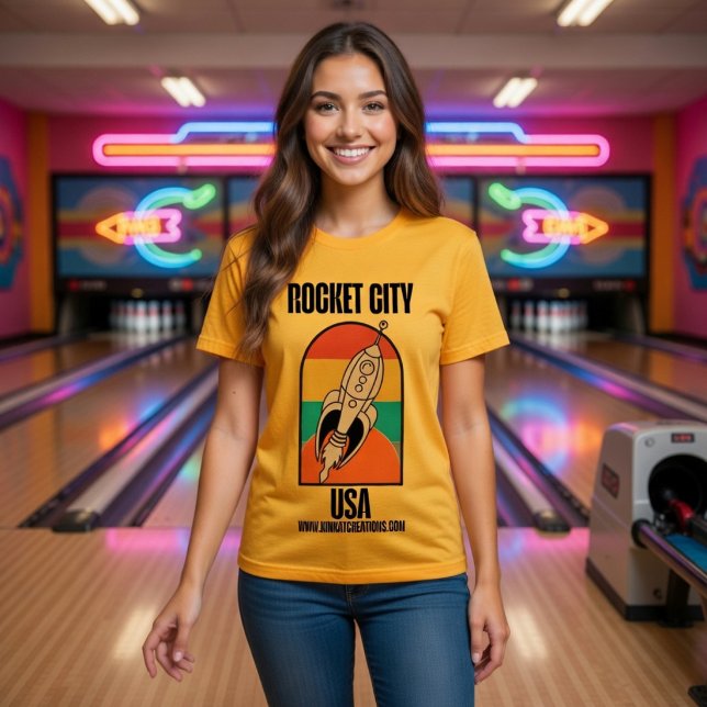 Camiseta Rocket City EUA 1 (Criador carregado)