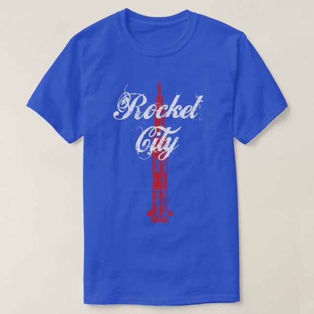 Camiseta Rocket City Saturn V Huntsville AL Alabama TShirt (Frente do Design)