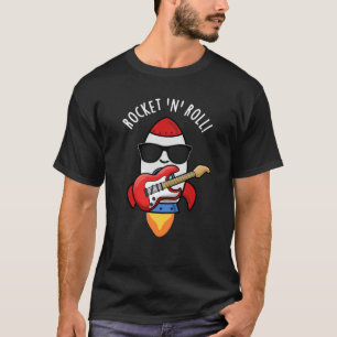 Camiseta Rocket e Roll Funny Rocket Pun Dark BG