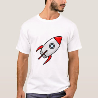 Camiseta Rocketship clássico de desenho animado
