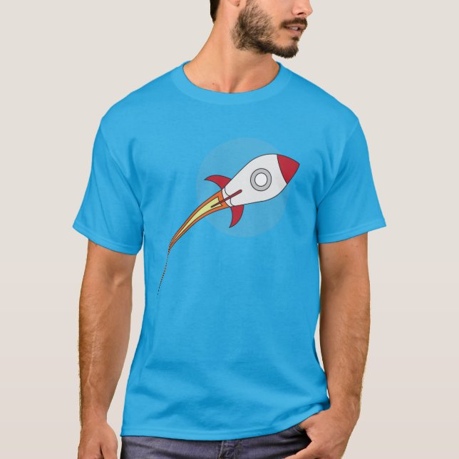 Camiseta Rocketship vermelho (Frente)