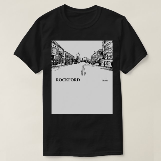 Camiseta Rockford Illinois TShirt 2 (Frente do Design)