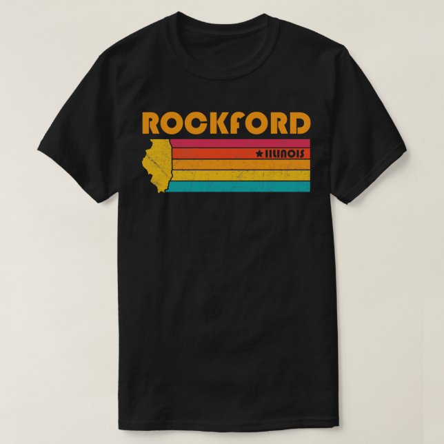 Camiseta Rockford Illinois Vintage desapontou Souvenir (Frente do Design)
