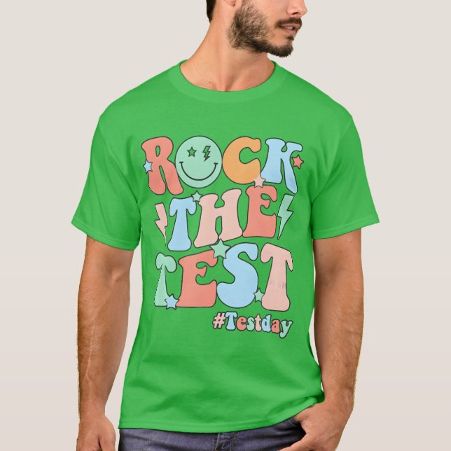 Camiseta Rockheestesting Day Retro Motivational boy (Frente)