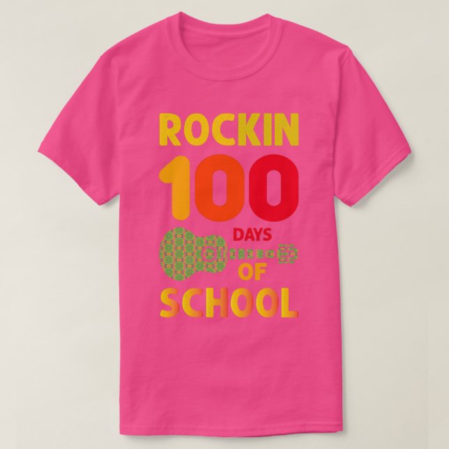 Camiseta Rockin 100 Dias De Escola 4 (Frente do Design)