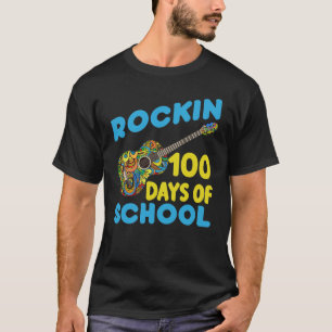 Camiseta Rockin 100 Dias De Escola Professor de Música