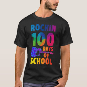 Camiseta Rockin 100 Dias De Professora De Música Escolar