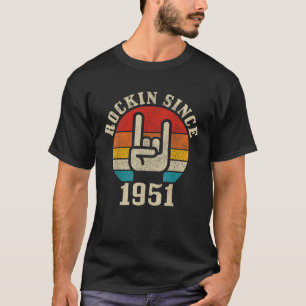 Camiseta Rockin Desde 1951, Aniversário do Vintage Rock Mus