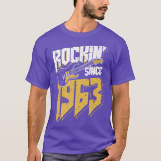 Camiseta Rockin' Desde 1963 Vintage Rock Music Fan 59th Bir