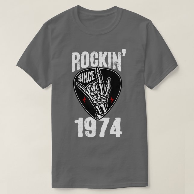 Camiseta Rockin desde 1974 (Frente do Design)