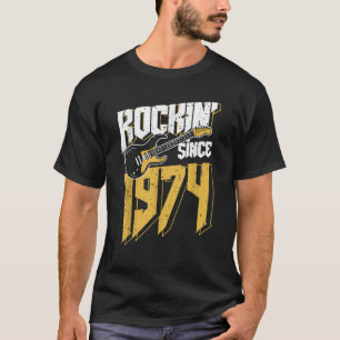 Camiseta Rockin desde 1974 Vintage Rock Music Fan 49th Birt