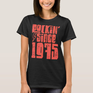 Camiseta Rockin Desde 1975 Classic Vintage Rock Music 1975