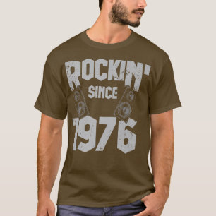Camiseta Rockin' Desde 1976 Vintage Rock Music Fan 46th Bir