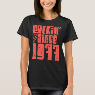Camiseta Rockin Desde 1977 Classic Vintage Rock Music 1977