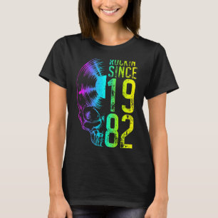 Camiseta Rockin' Desde 1982 Vintage Vinyl Record Gothic Sk
