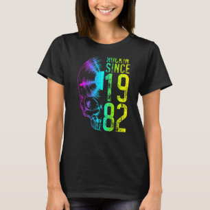 Camiseta Rockin' Desde 1982 Vintage Vinyl Record Gothic Sk