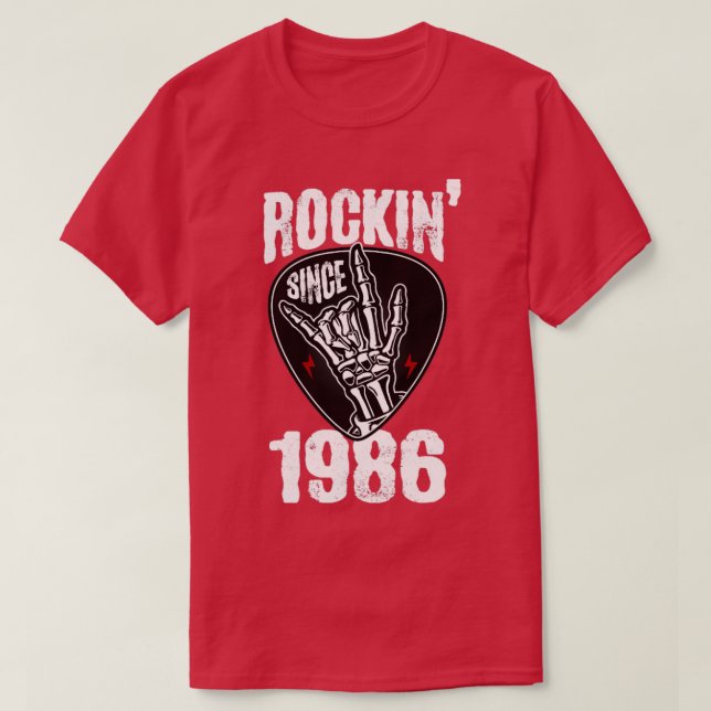 Camiseta Rockin desde 1986 (Frente do Design)