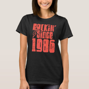 Camiseta Rockin Desde 1986 Classic Vintage Rock Music 1986