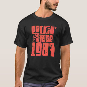 Camiseta Rockin Desde 1987 Classic Vintage Rock Music 1987