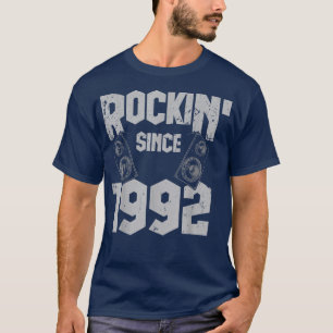 Camiseta Rockin' Desde 1992 Vintage Rock Music Fan 30 Bir