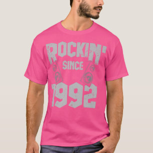Camiseta Rockin' Desde 1992 Vintage Rock Music Fan 30 Bir