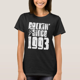 Camiseta Rockin Desde 1993 Aniversário Clássico Vintage 199