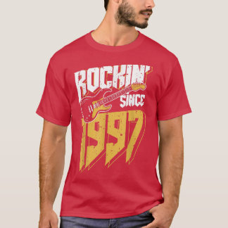 Camiseta Rockin' Desde 1997 Vintage Rock Music Fan 25 Bir