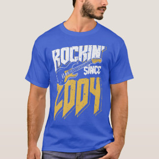 Camiseta Rockin' Desde 2004 Vintage Rock Music Fan 18th Bir