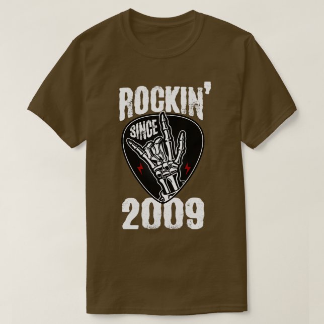 Camiseta Rockin desde 2009 (Frente do Design)