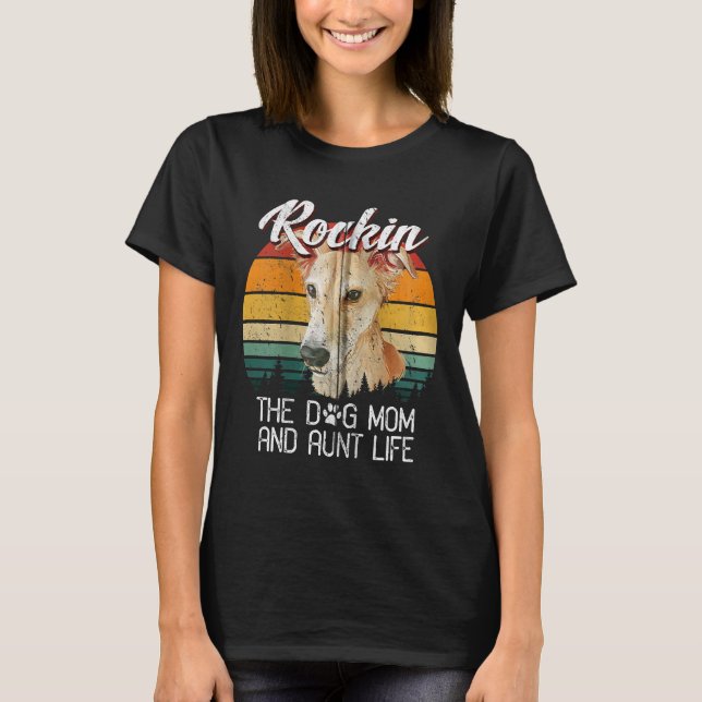 Camiseta Rockin dog e tia life whippet dog with (Frente)