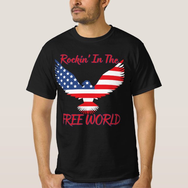 Camiseta Rockin' In The Free World American Eagle USA (Frente)
