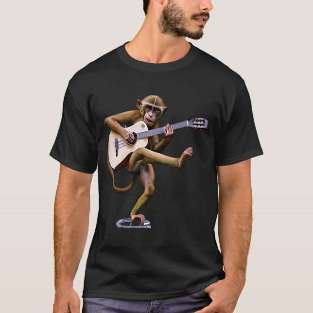 Camiseta Rockin' Monkey Guitar (Frente)