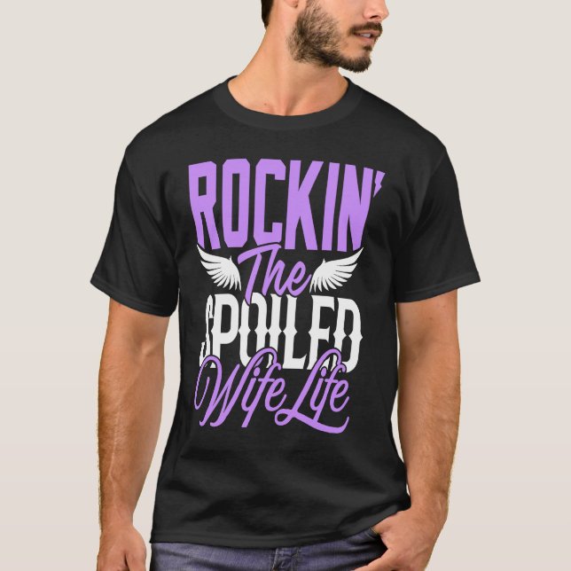 Camiseta Rockin, mulher Casamento de vida mimada (Frente)