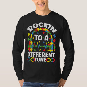 Camiseta Rockin Para Um Awarene Autismo Autista Diferente