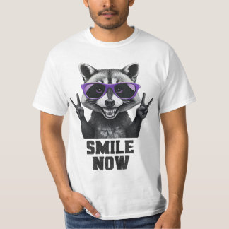 Camiseta Rockin' Raccoon: Engraçado Raccoon em Sun