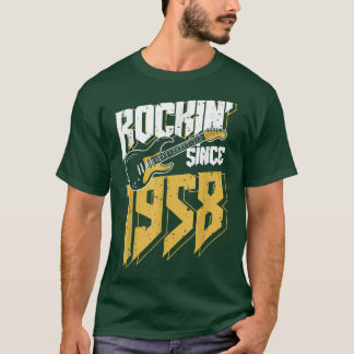 Camiseta Rockin' Since 1958 Vintage Rock Music Fan 64th Bir