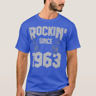 Camiseta Rockin' Since 1963 Vintage Rock Music Fan 59th Bir