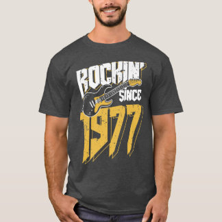 Camiseta Rockin' Since 1977 Vintage Rock Music Fan 45th Bir