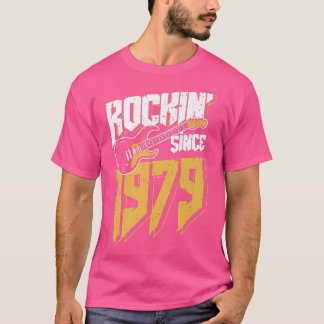 Camiseta Rockin' Since 1979 Vintage Rock Music Fan 43th Bir