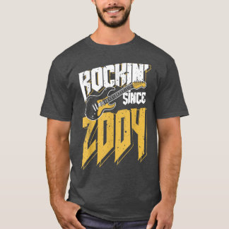Camiseta Rockin' Since 2004 Vintage Rock Music Fan 18th Bir
