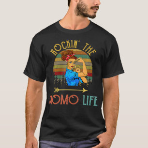 Camiseta Rockin The Momo Life Avós Day Gift For Mamãe