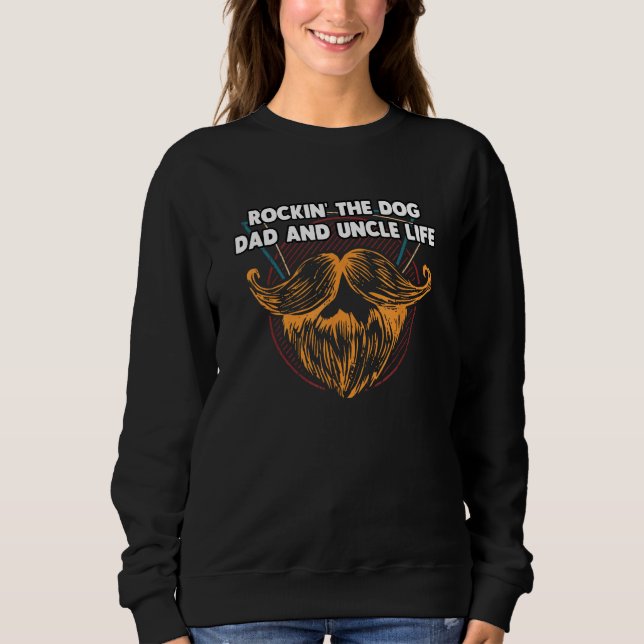 Camiseta Rocking The Dog Dad And Uncle Life Fathers Day Dog (Frente)