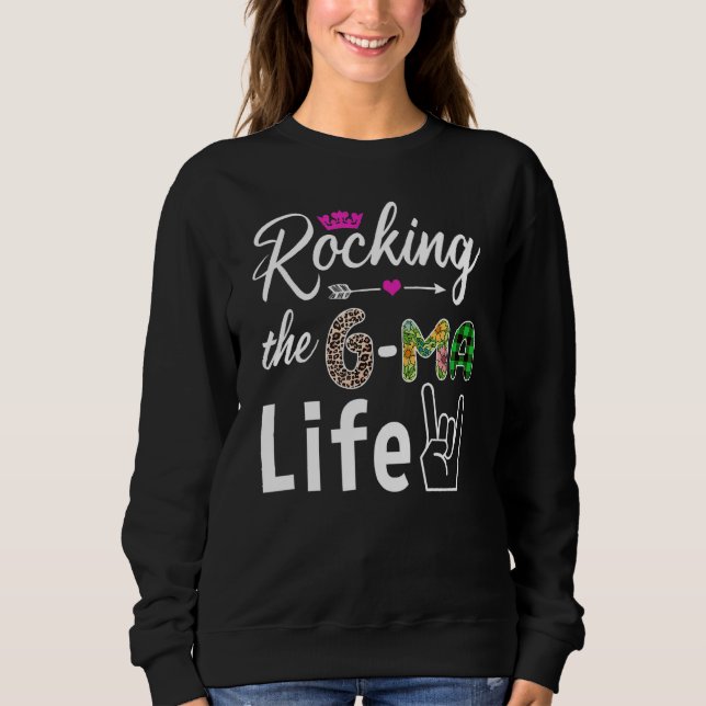 Camiseta Rocking The G Mãe Life Floral Leopard Xadrez Buffa (Frente)
