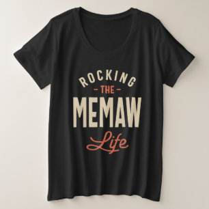Camiseta Rocking the Memaw Life - Design para a Avó Mães