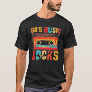 Camiseta Rocks Musicais dos anos 80 - Vintage Retro Distres