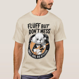 Camiseta Rockstar Bichon Frise - Fluffy Punk Dog