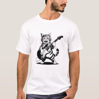 Camiseta Rockstar Cat Guitar Solo – Funny Music Lover Gift