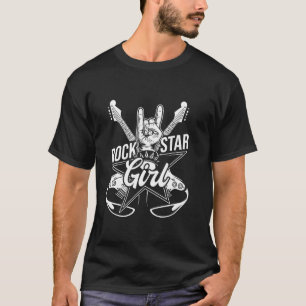 Camiseta Rockstar Girl Rockstar Music Party - Banda Musical